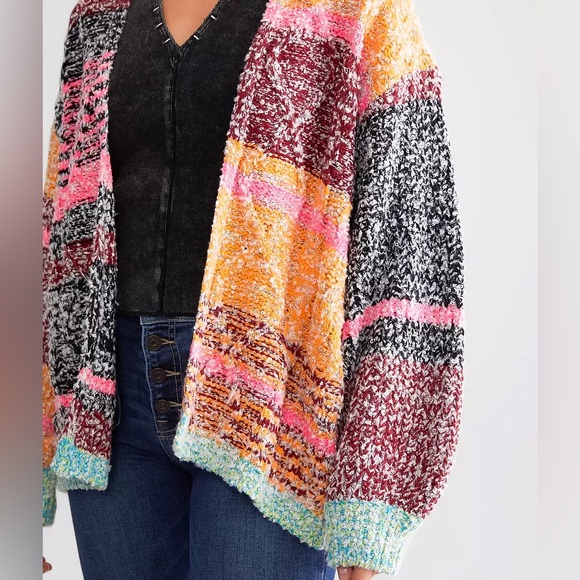 En Merci Cardigan Sweater - multicolor- size medium. NWOT - Picture 6 of 6